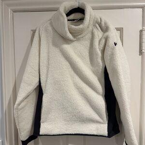 Helly Hansen White and Black Cowl Neck Sweater